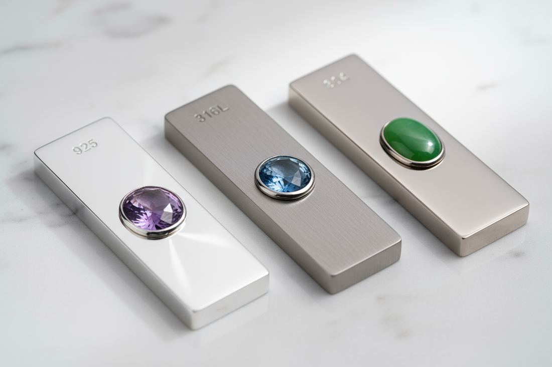 Argent 925, Acier 316L et Acier 304 : Quel Métal Choisir pour vos Bijoux