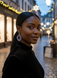 Harmonie Violette - Boucles d'oreilles améthyste