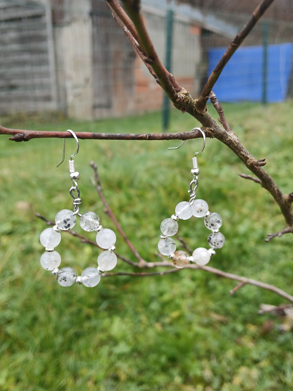 Boucles d'oreilles Créoles Pierre Pitaya - Forme Ronde - BySHELLDA