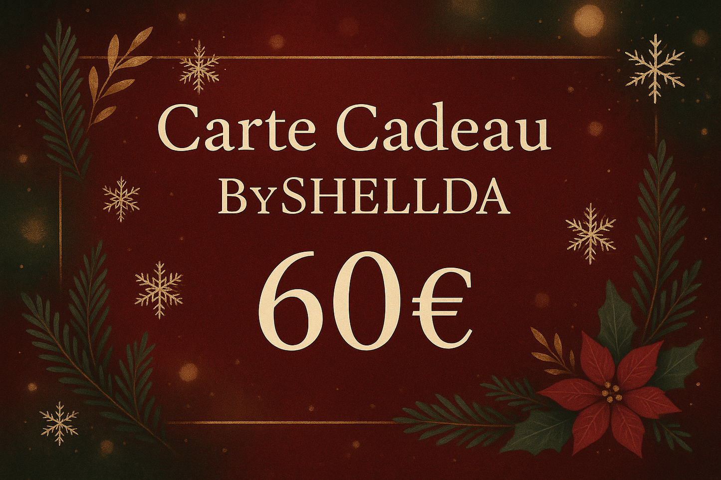 Idée cadeau parfaite carte cadeau BySHELLDA Noël