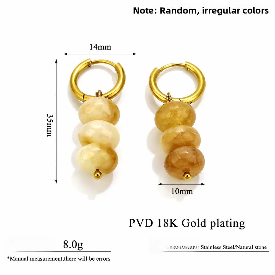 Boucles d'oreilles fantaisie rondes à perles, style rétro – vue 6 – BySHELLDA
