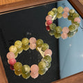 Bracelet unisexe perles 14 mm blanc, rose et bleu clair – vue 3 – BySHELLDA