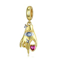 Charm œil du diable argent 925 et zircon plaqué or – vue 1 – BySHELLDA
