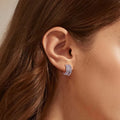 Boucles d’oreilles géométriques en argent 925 – vue produit 3 – BySHELLDA