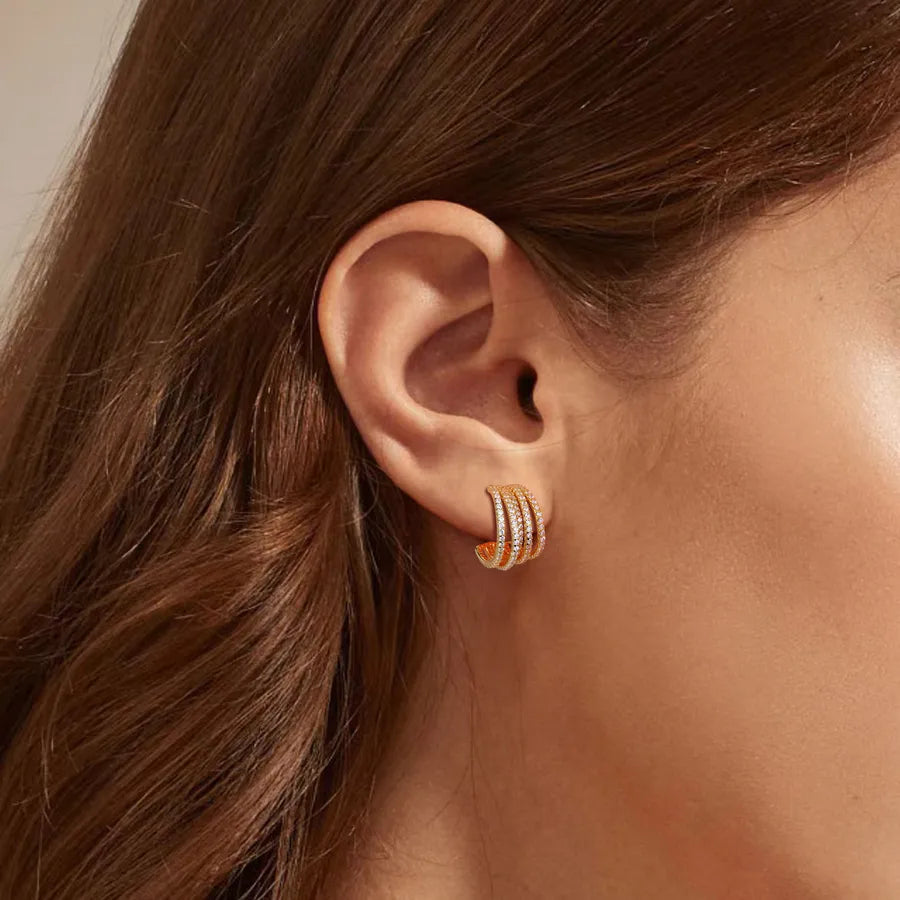 Boucles d’oreilles géométriques en argent 925 – vue produit 2 – BySHELLDA