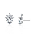 Boucles d’oreilles fleur en argent 925 et moissanite – vue produit 1 – BySHELLDA