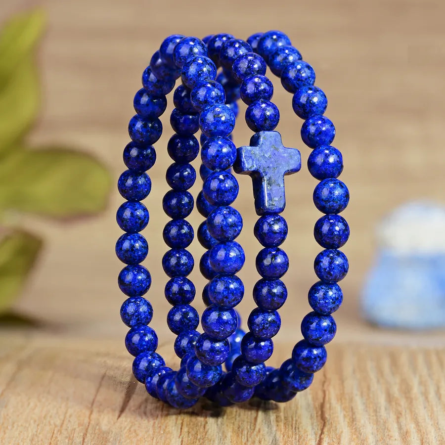 Bracelets fantaisie lapis-lazuli – lot de 3 – vue produit 1 – BySHELLDA