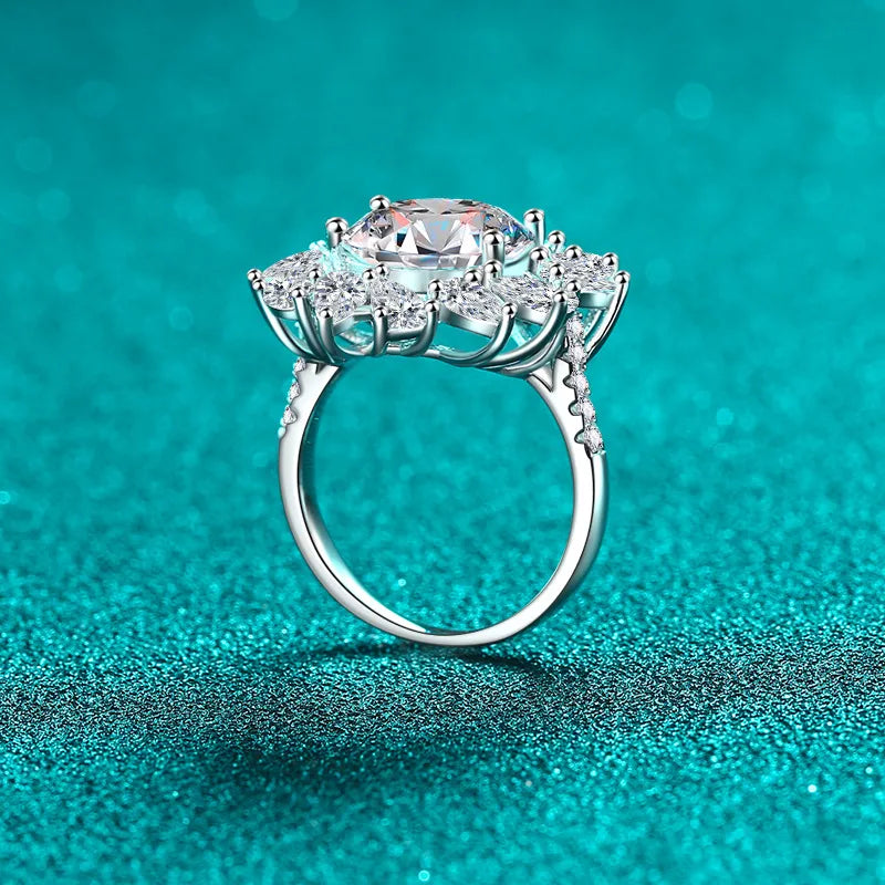 Bague poire en argent 925 et moissanite – vue produit 3 – BySHELLDA