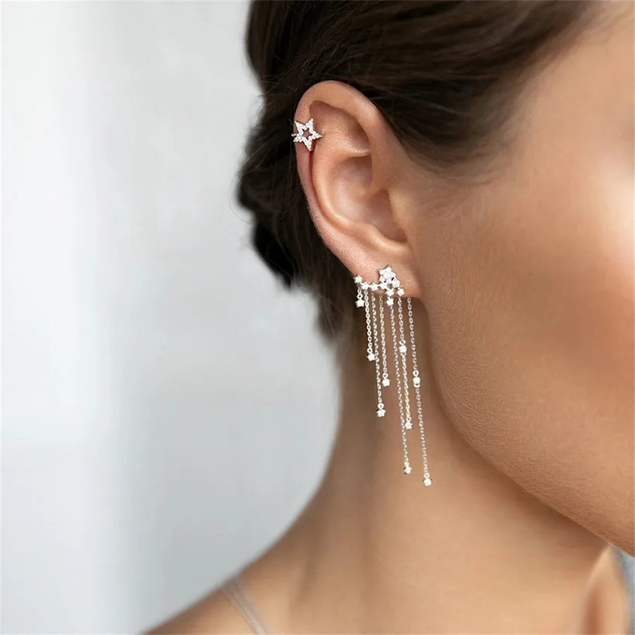 Boucles d’oreilles étoile en argent 925 – vue produit 1 – BySHELLDA