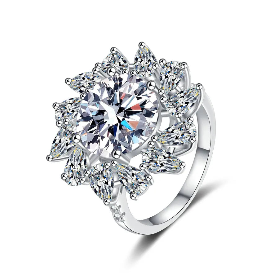 Bague poire en argent 925 et moissanite – vue produit 5 – BySHELLDA
