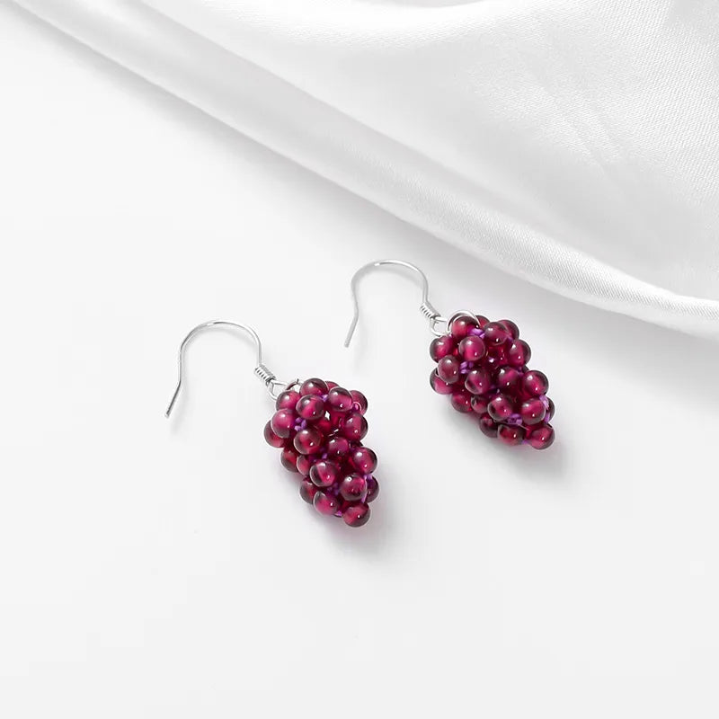 Boucles d’oreilles grappe en argent 925 – vue produit 1 – BySHELLDA