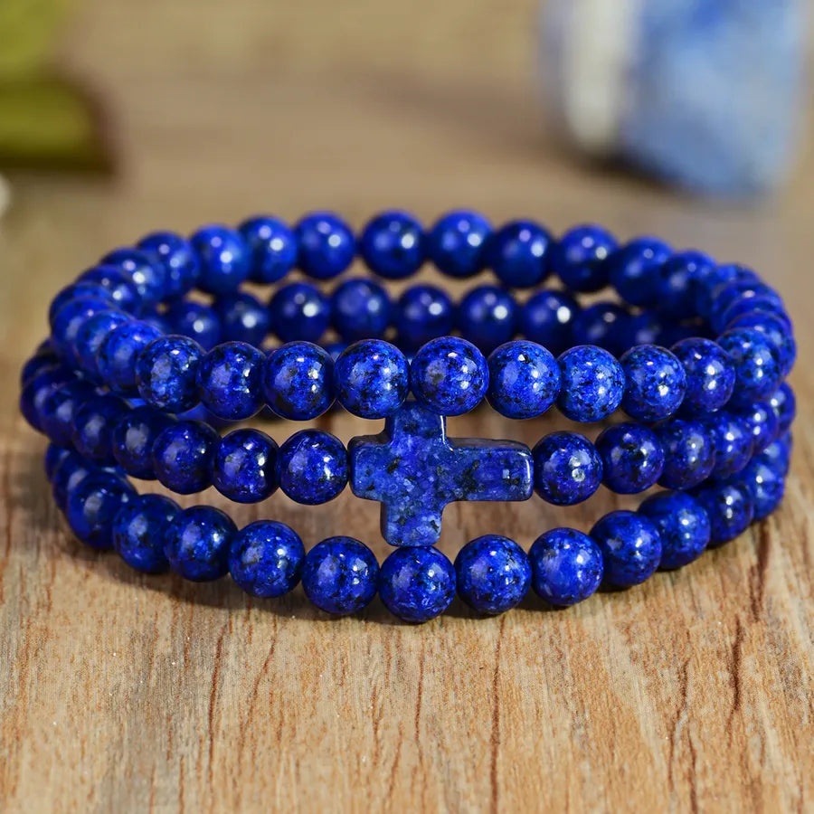 Bracelets fantaisie lapis-lazuli – lot de 3 – vue produit 3 – BySHELLDA