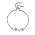 Bracelet Love en argent 925 – moissanite ou zircon – vue produit 5 – BySHELLDA