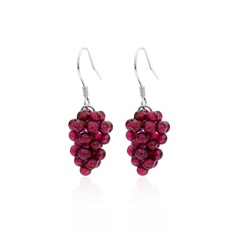 Boucles d’oreilles grappe en argent 925 – vue produit 4 – BySHELLDA