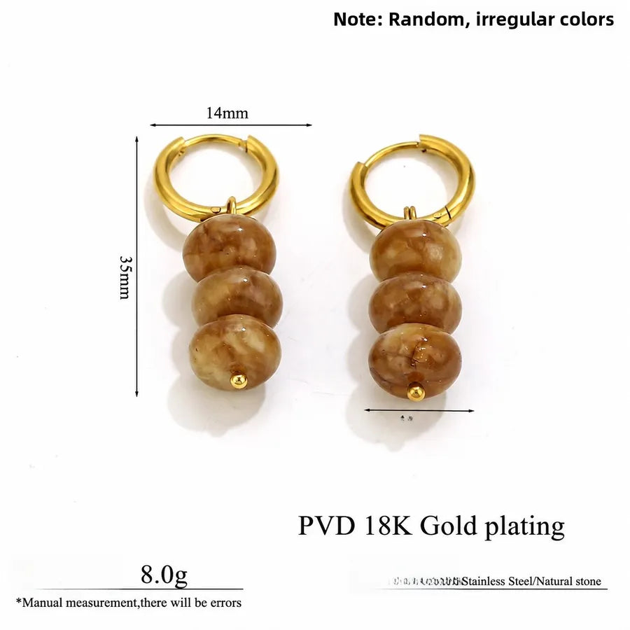 Boucles d'oreilles fantaisie rondes à perles, style rétro – vue 5 – BySHELLDA
