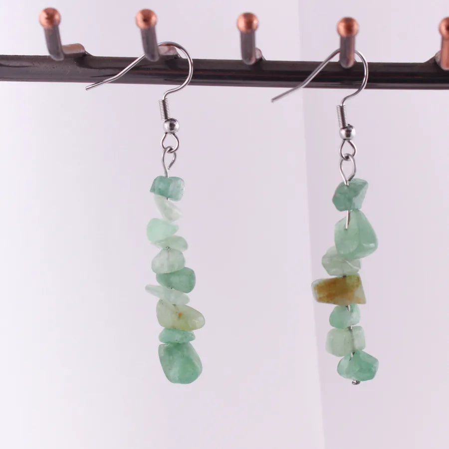 Boucles d’oreilles fantaisie – aventurine, cristal ou verre – vue produit 21 – BySHELLDA