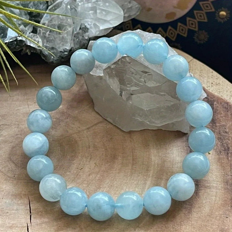 Bracelet fantaisie aigue-marine – vue produit 1 – BySHELLDA