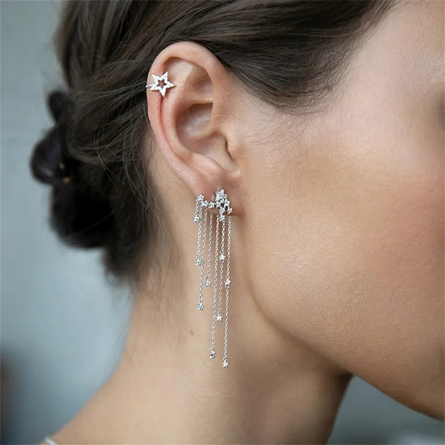 Boucles d’oreilles étoile en argent 925 – vue produit 5 – BySHELLDA